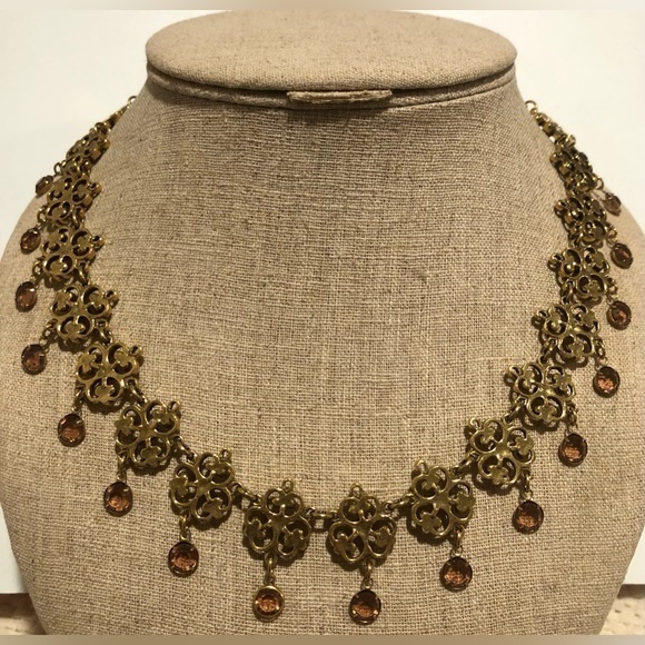 Etruscan Revival Crystal Necklace